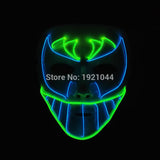 Halloween ghost Slit mouth light up glowing EL wire Cute mask Fashion Cosplay mask Costume mask for party By 3V Steady On Driver