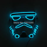 Halloween ghost Slit mouth light up glowing EL wire Cute mask Fashion Cosplay mask Costume mask for party By 3V Steady On Driver