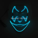 Halloween ghost Slit mouth light up glowing EL wire Cute mask Fashion Cosplay mask Costume mask for party By 3V Steady On Driver