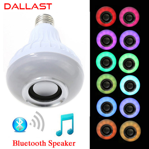 LED Lamp E27 Bulb Bombilla Ampoule RGB Bluetooth Speaker  85V-265V  LED RGB Light Music Playing Lamp With Remote Control DALLAST