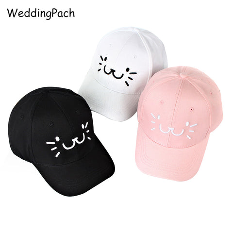 Cat Embroidery Women Baseball Cap Travel Sunscreen Female Bone Casquette Hats Summer Ladies Snapback Caps Women's Accessories