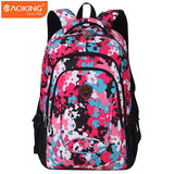 Aoking Brand 2017 Daily Women Backpack For School Teenager Girls Flowers Printed Nylon Travel Backpacks Casual Floral Backpack