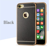 KRY Litchi Grain Luxury Plating Phone Cases For iPhone 6 Case 5 5s TPU Silicone Cover For iPhone 7 Case 6s Plus Cases Coque Capa