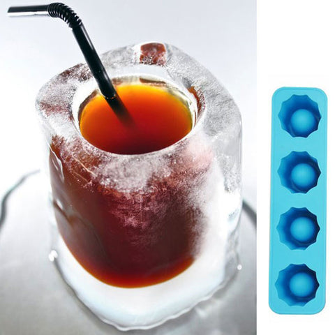 2017 Ice Cube Tray Mold Makes Shot Glasses Ice Mould Novelty Gifts Ice Tray Summer Drinking Tool Ice Shot Glass Mold D0093