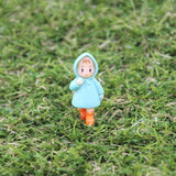 1 PC Miyazaki Mini Xiaomei Girl Ornaments Fairy Garden Miniature Gnome Moss Micro Landscape Terrarium Bbonsai Decor Resin Craft