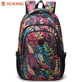 Aoking Brand 2017 Daily Women Backpack For School Teenager Girls Flowers Printed Nylon Travel Backpacks Casual Floral Backpack