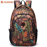 Aoking Brand 2017 Daily Women Backpack For School Teenager Girls Flowers Printed Nylon Travel Backpacks Casual Floral Backpack