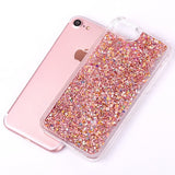 LOVECOM Dynamic Liquid Glitter Colorful Paillette Sand Quicksand Hard Back Cover Phone Case For iPhone 4S 5 5C 5S SE 6 6S 7 Plus