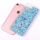 LOVECOM Dynamic Liquid Glitter Colorful Paillette Sand Quicksand Hard Back Cover Phone Case For iPhone 4S 5 5C 5S SE 6 6S 7 Plus