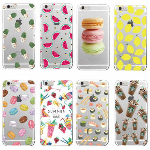 Food Fruit Coffee Pineapple Lemon Banana Cactus Strawberry Sushi Phone Case fundas For Samsung Galaxy J5 A3 A5 S5 S6 S7 edge