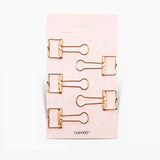 Never Rose Gold Paper Clip Office Accessories Metal Clips Binder Klips Pink Clip Korean Stationery Business Gift School Supplies