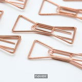 Never Rose Gold Paper Clip Metal Diamond Bow Clothes Tree Shaped Paper Clips Creative Office Accessories Top-quality Stationery