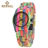 BEWELL 2017 Fashion Full Bamboo Wood Watch Women's watch Top Luxury Brand Women for Gifts Ladies Watch relogio feminino 105DL