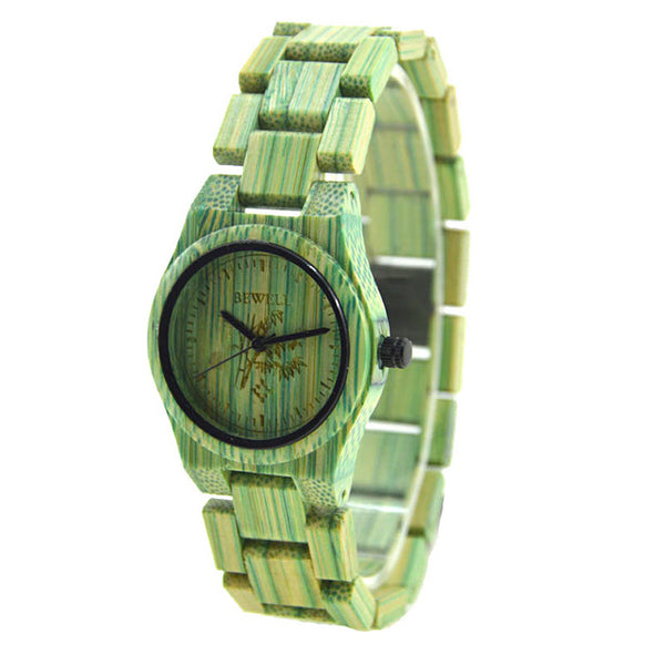 BEWELL 2017 Fashion Full Bamboo Wood Watch Women's watch Top Luxury Brand Women for Gifts Ladies Watch relogio feminino 105DL