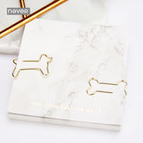Never Marble Series Shaped Paper Clips Gold Metal Clip Office Accessories Bookmark Kawaii Stationery School Office Supplies