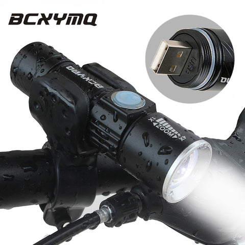 2000 Lumen USB Rechargeable Bicycle Light MTB Bike Light Zoom Flashlight Waterproof Built-in Battery Bicycle Accessories