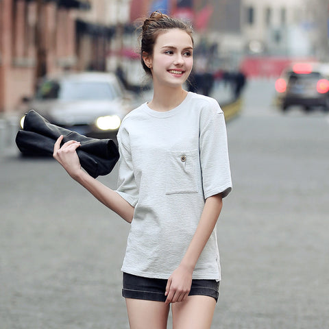 2017 New Fashion Women Top Tees Casual T-Shirt Half Sleeve O-Neck Shirts Loose Style Tees Tops Summer Shirt