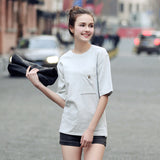 2017 New Fashion Women Top Tees Casual T-Shirt Half Sleeve O-Neck Shirts Loose Style Tees Tops Summer Shirt