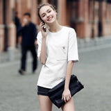 2017 New Fashion Women Top Tees Casual T-Shirt Half Sleeve O-Neck Shirts Loose Style Tees Tops Summer Shirt