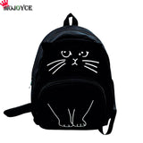 MOJOYCE Lovely Cat Printing Backpack Women Canvas Backpack School Bags For Teenagers Ladies Casual Cute Rucksack Bookbags