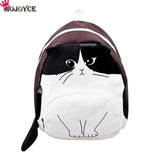 MOJOYCE Lovely Cat Printing Backpack Women Canvas Backpack School Bags For Teenagers Ladies Casual Cute Rucksack Bookbags