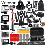 Vamson for Gopro Hero 5 Accessories Kit Super Set Waterproof Housing case 3 way monopod for Go pro hero 5 Vamson VS09