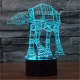 Star Wars Acrylic Table lamp 7 Colors Changing Desk Lamp 3D Lamp Novelty Led Night Light Millennium Falcon LED Light lampara Kid