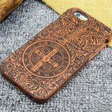 High Quality Fashion Natural Wooden Wood Bamboo Phone Back Protector Case For iPhone 5 5S SE 6 6S Plus Cellphone Cover XY1622