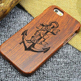 High Quality Fashion Natural Wooden Wood Bamboo Phone Back Protector Case For iPhone 5 5S SE 6 6S Plus Cellphone Cover XY1622