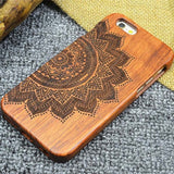 High Quality Fashion Natural Wooden Wood Bamboo Phone Back Protector Case For iPhone 5 5S SE 6 6S Plus Cellphone Cover XY1622