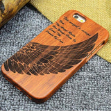 High Quality Fashion Natural Wooden Wood Bamboo Phone Back Protector Case For iPhone 5 5S SE 6 6S Plus Cellphone Cover XY1622