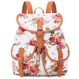 Sansarya New 2017 School Bag Bohemian Vintage Women Backpack Drawstring Printing Canvas Bagpack Sac a Dos Femme Rucksack Female