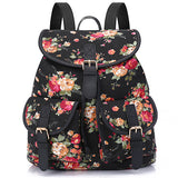 Sansarya New 2017 School Bag Bohemian Vintage Women Backpack Drawstring Printing Canvas Bagpack Sac a Dos Femme Rucksack Female