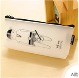 Korean Stationary White and Black Cartoon Character Pencil Bag , Hero Joker Funny Pencil Bag