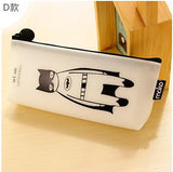 Korean Stationary White and Black Cartoon Character Pencil Bag , Hero Joker Funny Pencil Bag
