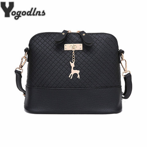 HOT SALE!2017 Women Messenger Bags Fashion Mini Bag With Deer Toy Shell Shape Bag Women Shoulder Bags