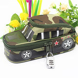 pencil case vehicle pen pouch bag with combination lock for boys Double zipper camouflage Canvas large cute school Pencil box