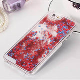 LOVECOM Hot Transparent Phone Case Glitter Stars Dynamic Liquid Quicksand Hard Back Cover For iPhone 4 4S 5 5C SE 5S 6 6S 7 Plus
