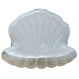 Keangel Adults Giant Pool Float Pearl Scallops Inflatable Shell Floating Mattress Lounger Pearl Ball Floating Beach Chair