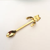 CHANOVEL 1 pcs stainless steel Cat coffee spoon dessertspoon Food grade ice cream candy teaspoon Kitchen Supplies tableware