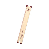 4PCS 15cm Kawaii Cartoon Animal Wood Ruler Measuring Drafting Straight Rulers Tool Promotional Gift Stationery