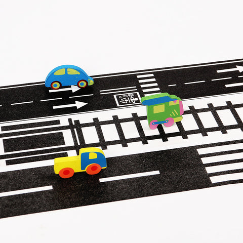 48mmX5m Black White High Road Patterned Washi Tape Adhesives Tape Scrapbooking Supplies Craft Hobby Supplies