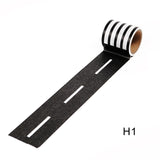 48mmX5m Black White High Road Patterned Washi Tape Adhesives Tape Scrapbooking Supplies Craft Hobby Supplies
