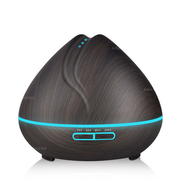 400ml Aroma Essential Oil Diffuser Ultrasonic Air Humidifier with Wood Grain 7 Color Changing LED Lights for Office Home Bedroom