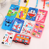 Super Cute Cartoon Car Animals Silicone Card Cover Bus Bank Id Card Case Holder with Rope 5018