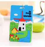 Super Cute Cartoon Car Animals Silicone Card Cover Bus Bank Id Card Case Holder with Rope 5018