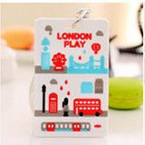 Super Cute Cartoon Car Animals Silicone Card Cover Bus Bank Id Card Case Holder with Rope 5018