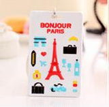 Super Cute Cartoon Car Animals Silicone Card Cover Bus Bank Id Card Case Holder with Rope 5018
