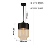 Industrial Glass Globe Shade Pendant Light Factory Fixture Modern Kitchen Opening Hanging Lamp for Living Dining Room Bar