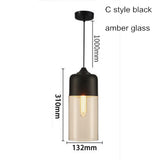 Industrial Glass Globe Shade Pendant Light Factory Fixture Modern Kitchen Opening Hanging Lamp for Living Dining Room Bar